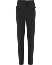 Ganni - Twill Pants With Pockets - Lyst