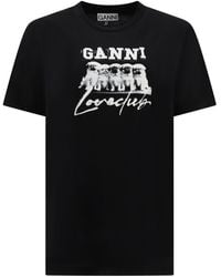 Ganni - "puppy Love" T -shirt - Lyst