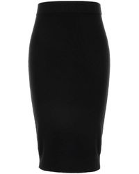 Saint Laurent - Wool Skirt - Lyst