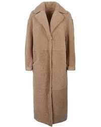 Enes - Allegra Leather Long Coat - Lyst