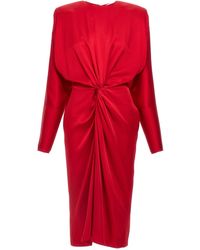 Stella McCartney - 'satin Twist Midi' Jurk - Lyst