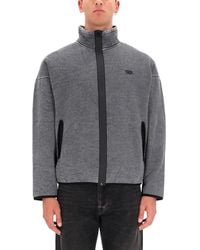 DIESEL - Logo Mock Collar Sweatshirt - Lyst