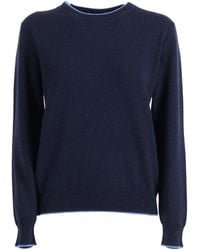 Kangra Cashmere - Round With Contrasted Borders - Lyst