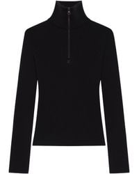 Courreges - Zipped Mockneck Sweater Clothing - Lyst