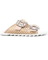 Roger Vivier - Sandalo Slidy Viv - Lyst
