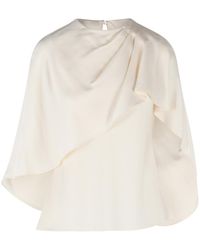 Jonathan Simkhai - Bluse "Eliora" aus cremefarbener Acetatmischung - Lyst