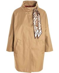 Herno - Sjaal Gedetailleerde Trenchcoat - Lyst