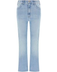 Mother - Moeder De Hustler Enkel Fray Denim Jeans - Lyst