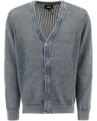 Stussy Loose Gauge Cardigan in Natural for Men | Lyst