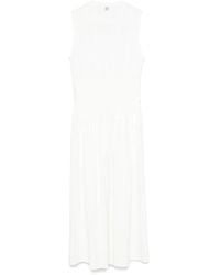 TOTEME - Lange Mouwloze Katoenen Jurk - Lyst