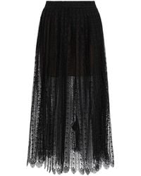 Self-Portrait - Lace Midi Skirt - Lyst