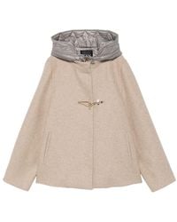 Fay - Wool Hooded Cape - Lyst