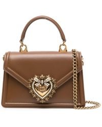 Dolce & Gabbana - Devotion Small Leather Handbag - Lyst