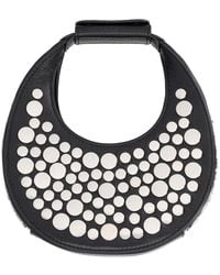 STAUD - Crescent Studded Leather Shoulder Bag - Lyst