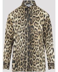 Roberto Cavalli - Natural Jaguard Print Shirt - Lyst