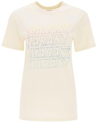 Isabel Marant - Zoeline T Shirt con estampado del logotipo - Lyst