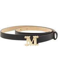 Max Mara - Mgraziata15 Monogram Leather Belt - Lyst