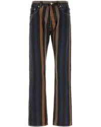 Versace - Printed Denim Jeans - Lyst