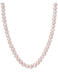 Hatton Labs Collar de con perlas rosas - Metálico