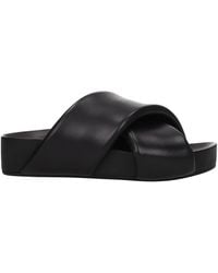 Jil Sander - Pantoffeln und Hufe Frauen Leder schwarz - Lyst