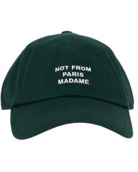 Drole de Monsieur - Dunkelgrüne Slogan-Kappe - Lyst