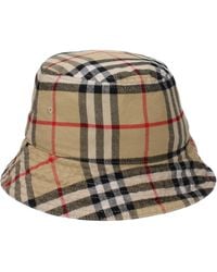 Burberry - Hüte Männer Baumwoll Beige - Lyst