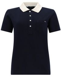 A.P.C. - Solid Shirt Collar Polo - Lyst