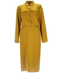 Gucci - Midi Dress With Shirt - Lyst