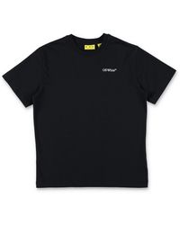 Off-White c/o Virgil Abloh - Gebroken Witte T-shirts En Polo's Zwart - Lyst