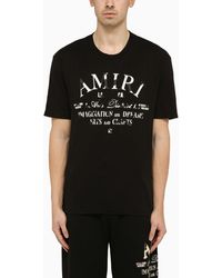Amiri - Black Crewneck T Shirt With Logo - Lyst