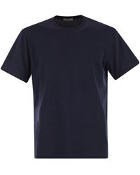 Herno - Resort T -shirt In Katoen En Licht Stretch Nylon - Lyst