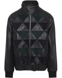 Lanvin - Intarsia Bomber Jacket - Lyst
