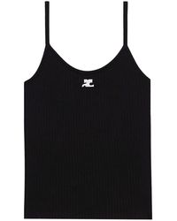 Courreges - Geribbeld Top - Lyst