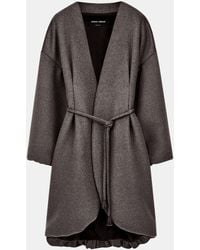 Giorgio Armani - Coat Oversized Wool Virgin - Lyst