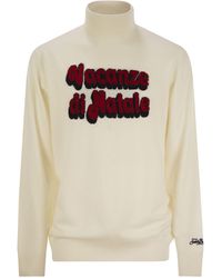 Mc2 Saint Barth - Wool And Cashmere Blend Turtleneck Sweater Vacanze Di Natale - Lyst