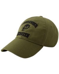 McQueen - Capa del cráneo del equipo universitario Cotton caki/negro - Lyst