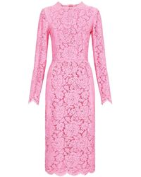 Dolce & Gabbana - Jurk Met Kanten Manchetten - Lyst