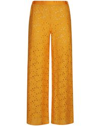 Feel me fab - Tartana Wide Leg Trousers - Lyst