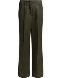 Herno - Wool Tailored Pants Trousers Green - Lyst