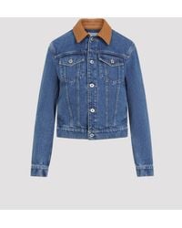 Bottega Veneta - Denim Intrecciato Collar Jacket - Lyst