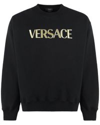 Versace - Logotipo de algodón sudadera - Lyst