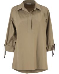 Max Mara - Mxmadorni Blouse en popeline de coton - Lyst