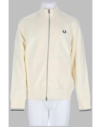 Fred Perry - 100% Cotton Crewneck Sweatshirt - Lyst