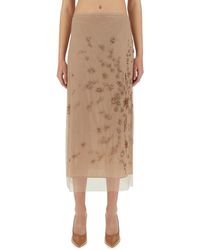 Fendi - Tule Rok Met Borduurwerk - Lyst