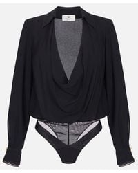 Elisabetta Franchi - Viscose Georgette Bodysuit - Lyst