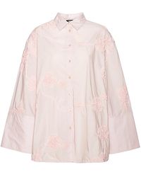 ROTATE BIRGER CHRISTENSEN - Oversized Embroidered Shirt - Lyst