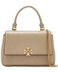 Tory Burch - Charlie Mini Quilted Top Handle Bag - Lyst