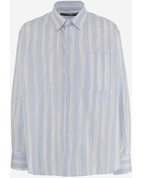 Jacquemus - Cotton Shirt With Striped Pattern - Lyst