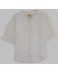 Bellerose - Striped V Neck Shirt - Lyst