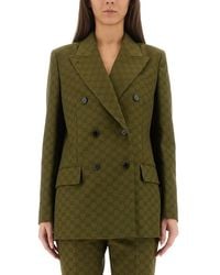 Gucci - Gg Double-Breasted Blazer - Lyst
